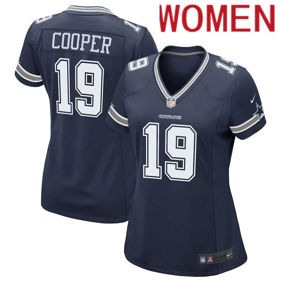 Women Dallas Cowboys #19 Amari Cooper Nike Navy Game Team NFL Jersey